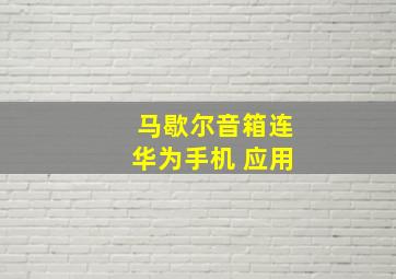 马歇尔音箱连华为手机 应用